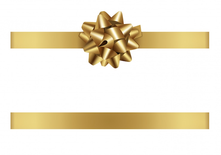 Vector gouden boog en lint