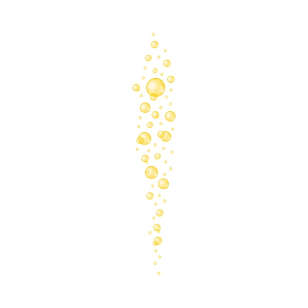 Gouden bubbels die stromen. champagne, frisdrank, bier, koolzuurhoudend water, mousserende wijntextuur