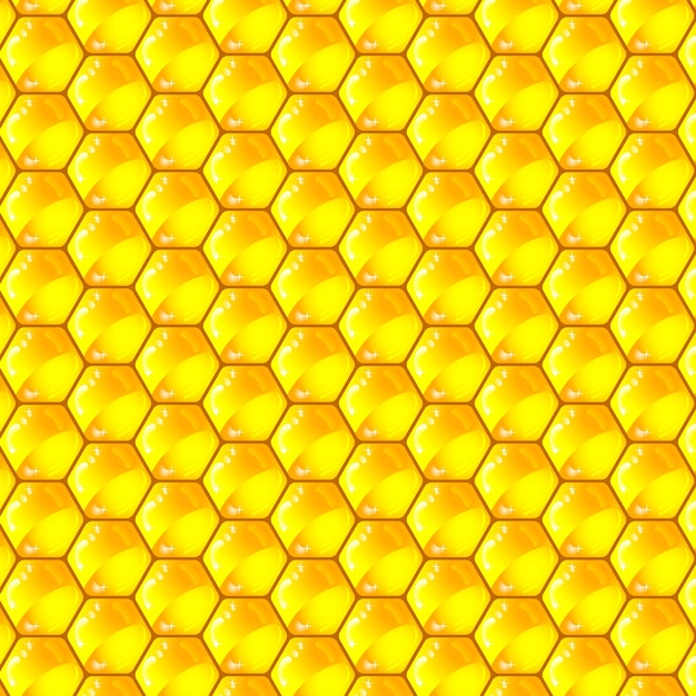 Gouden cellen van een honingraatpatroon Vector illustratie
