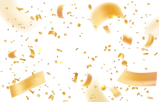 Gouden confetti-effect