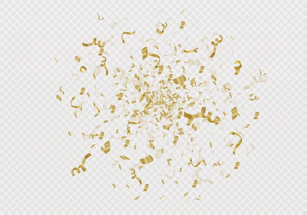 Gouden confetti, geïsoleerd op cellulaire achtergrond