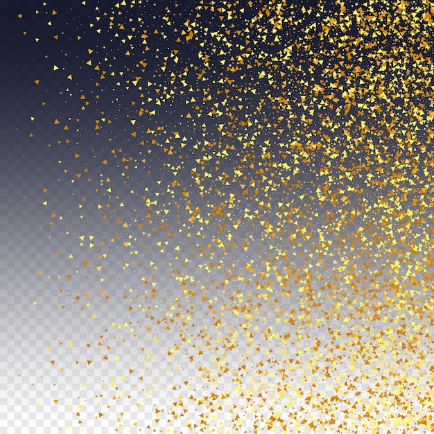 Gouden confetti op rood. Geïsoleerde Gouden Stofdeeltjes. Folie Rand. Geometrische jubileumachtergrond. Vector Ronde Bokeh. Abstracte iriserende achtergrond. Vloeiende verjaardagskaart. Willekeurige bruids achtergrond.