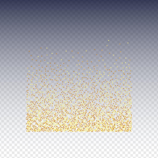 Gouden confetti op rood. Geïsoleerde gouden stofdeeltjes. Vector Ronde Bokeh. Abstract Iridescente achtergrond. Foil Border. Geometrische verjaardags achtergrond. Vloeibare verjaardagskaart. Random Bridal achtergrond.