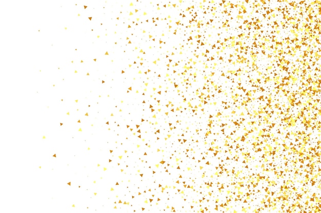 Gouden confetti op rood. Geïsoleerde Gouden Stofdeeltjes. Vector Ronde Bokeh. Abstracte iriserende achtergrond. Vloeiende verjaardagskaart. Willekeurige bruids achtergrond. Folie Rand. Geometrische jubileumachtergrond.