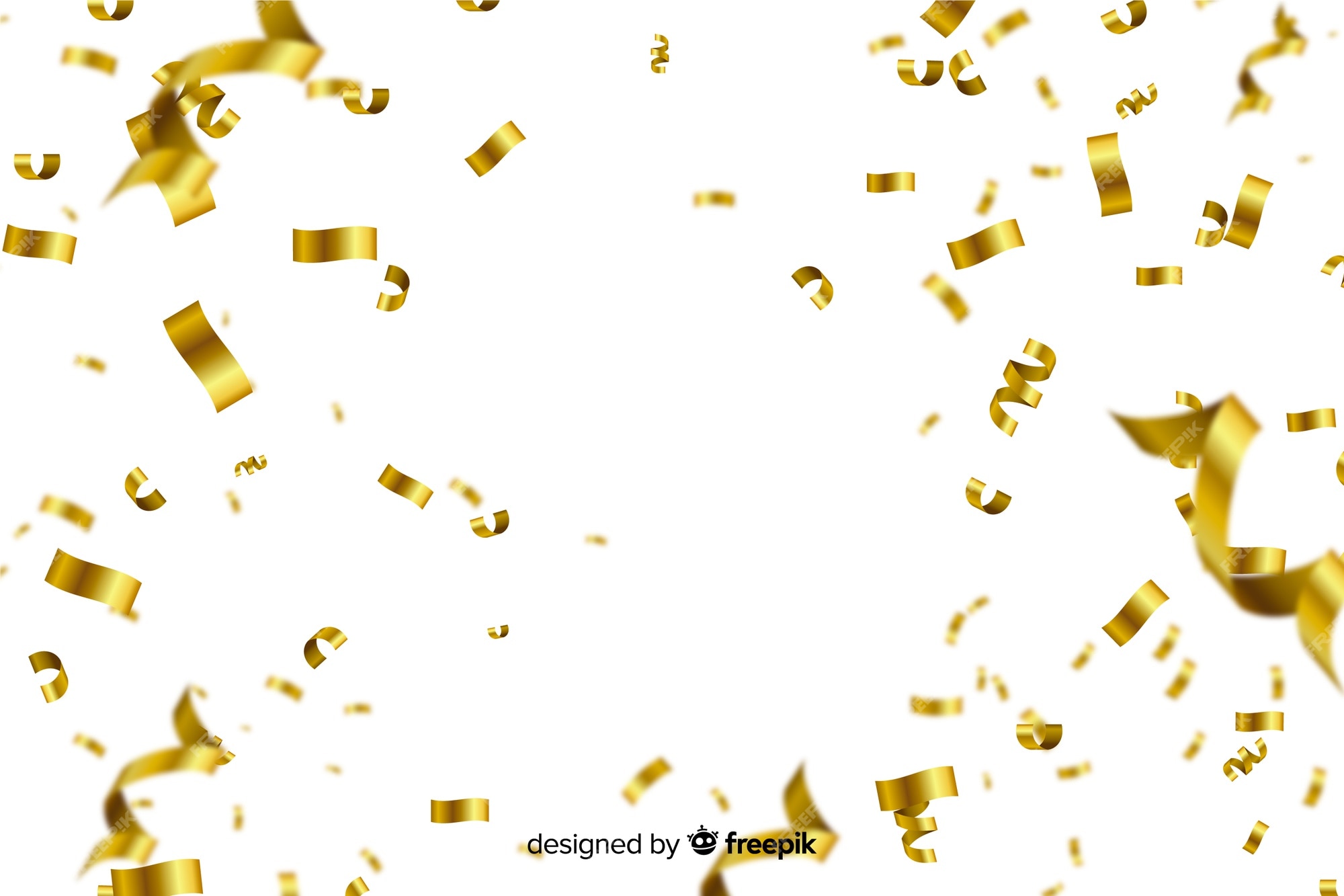 Gouden Confetti Op Witte Achtergrond | Premium Vector