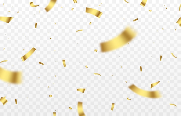 Gouden confetti vallen