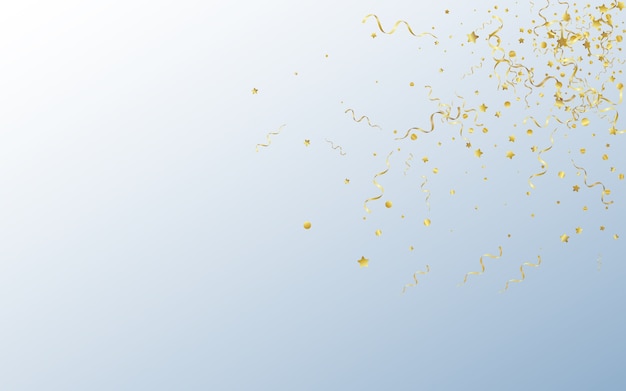 Gouden confetti verjaardag grijze achtergrond