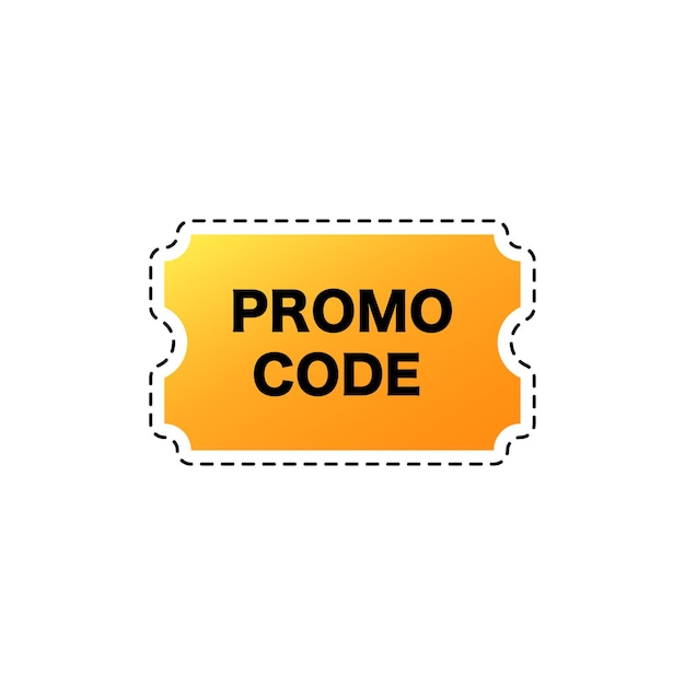 Vector gouden couponsticker met promotiecode