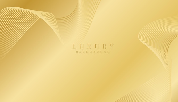 Gouden curve gradiënt achtergrond illustratie luxe achtergrond
