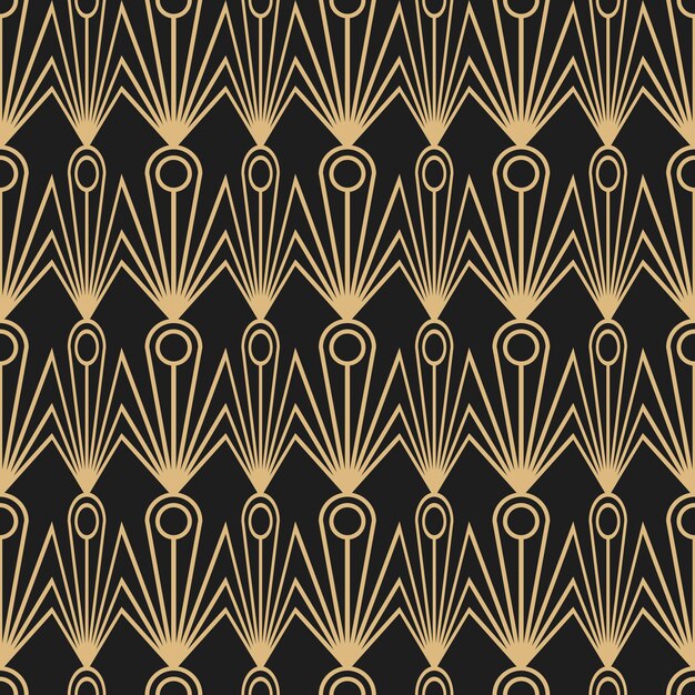Gouden deco naadloze patroonachtergrond