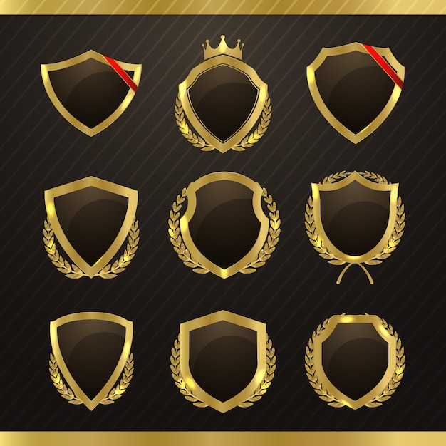 Gouden decoratieve insignes