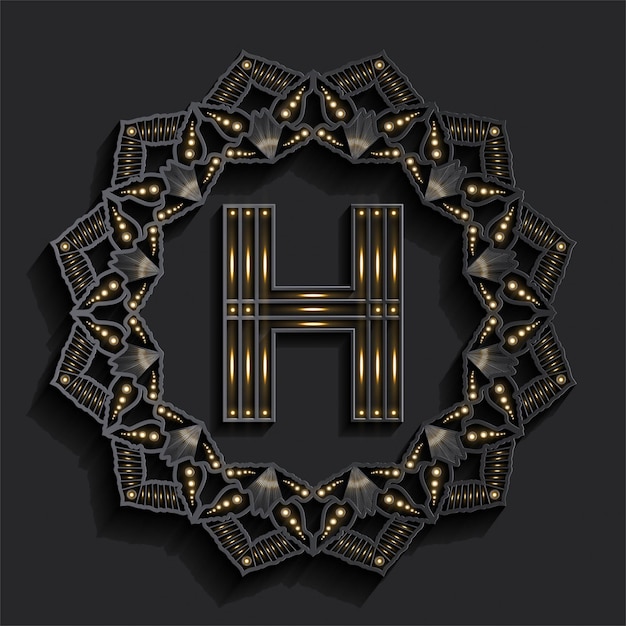 gouden effect monogram logo