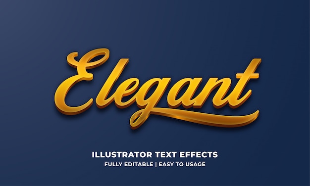 Gouden elegante 3d-tekststijleffect