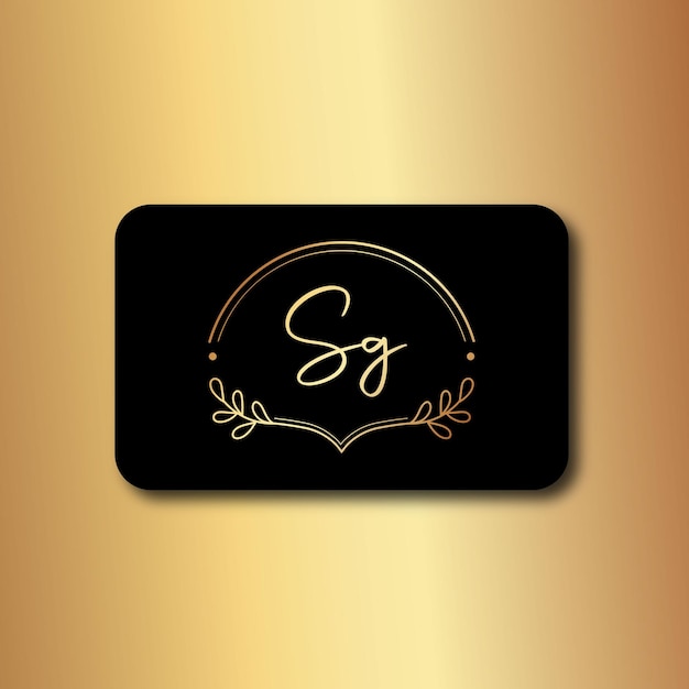 Gouden elegante logo met frame