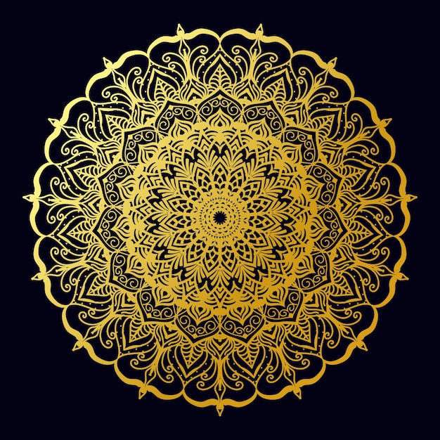 Gouden elegante mandala gratis vector