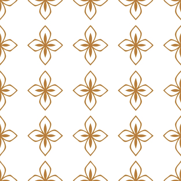 Gouden en zwarte dunne lijn naadloos vector patroon Geometrische bloemige lineaire bloem tegel patroon