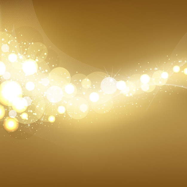 Gouden feestelijke lichten elegante achtergrond,