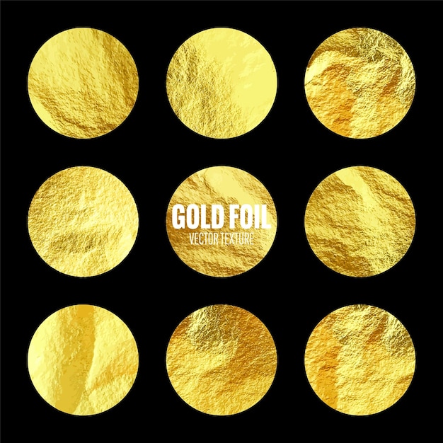 Gouden folie glanzende handgemaakte cirkels gouden glinsterende textuur patroon luxe schitterende hand getekend