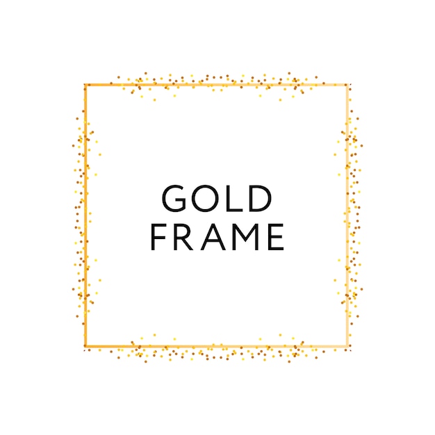 Gouden frame geometrische vorm Minimalisme Vector ontwerp Banner