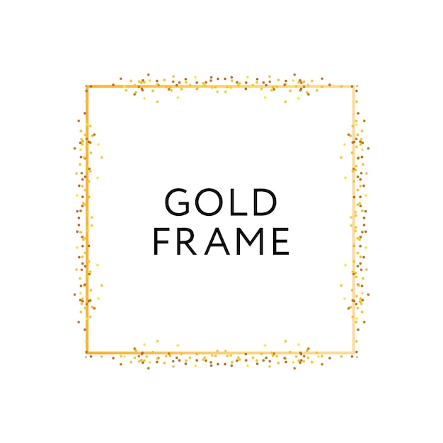 Gouden frame geometrische vorm minimalisme vector ontwerp banner