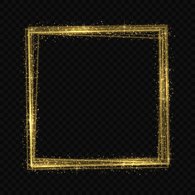 Vector gouden frame licht tracing effect