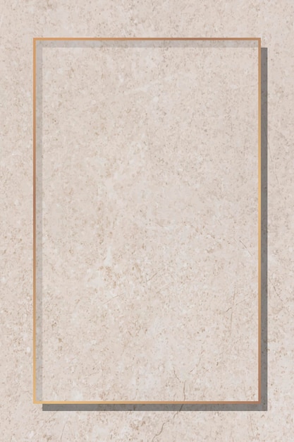 gouden frame op beige marmeren achtergrond vector