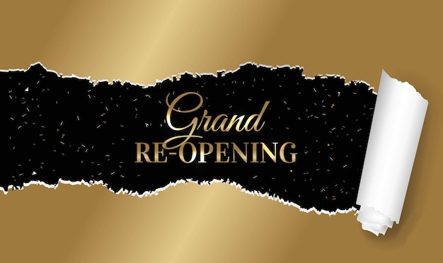 Gouden Gescheurde Document Grand Opening