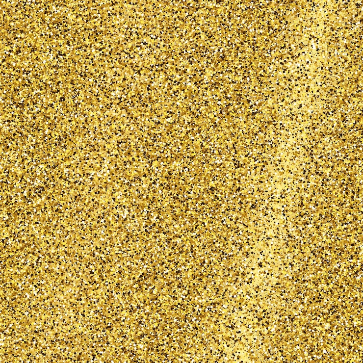 Gouden glinsterende achtergrond met gouden glitters en glittereffect. Lege ruimte voor uw tekst. vector illustratie