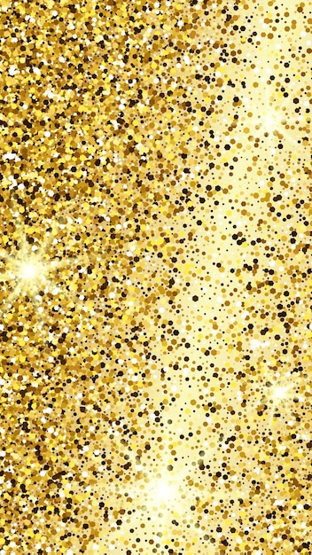 Gouden glinsterende achtergrond met gouden glitters en glittereffect. Verhalen banner ontwerp. Lege ruimte voor uw tekst. vector illustratie