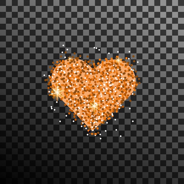 Gouden glitter hart vector