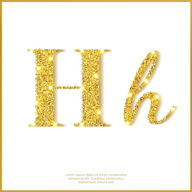 Vector gouden glitter lettertype