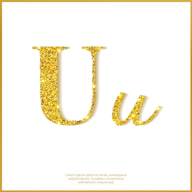 Gouden glitter lettertype