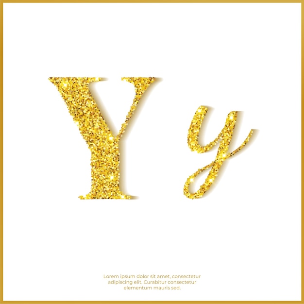 Vector gouden glitter lettertype