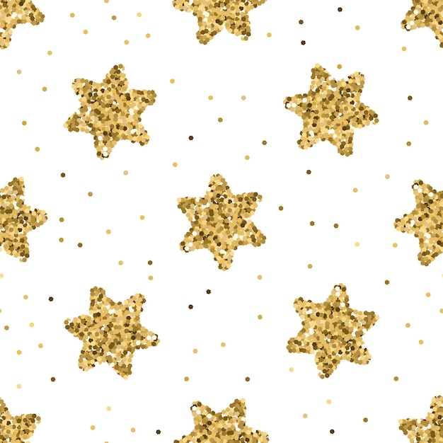 Gouden glitter naadloos vectorpatroon