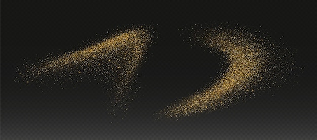 Gouden glitter spatten glanzende ster stofexplosie glinsterende spray effect feestelijke vakantie deeltjes