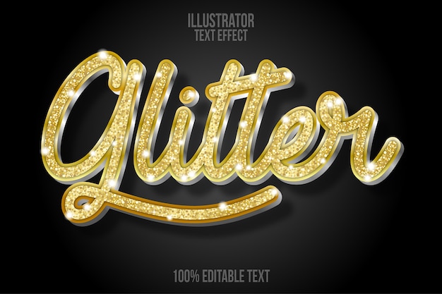 Vector gouden glitter-teksteffect