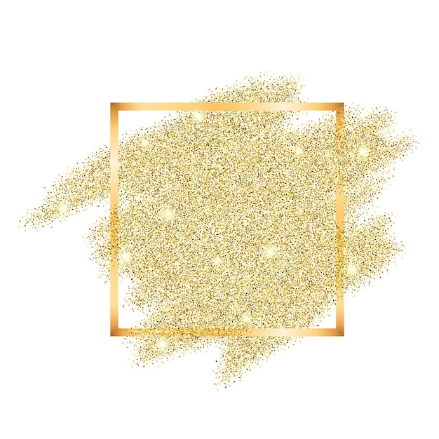 Gouden glittersjabloon