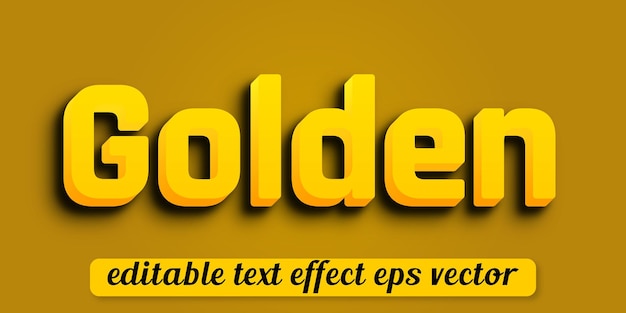 Gouden gradiënt kleur Bewerkbare tekst-effect