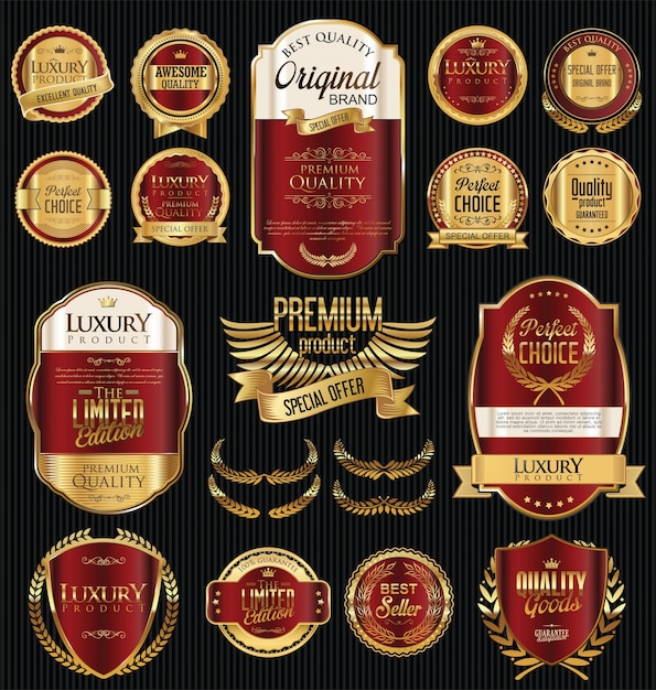 Gouden insignes en labels