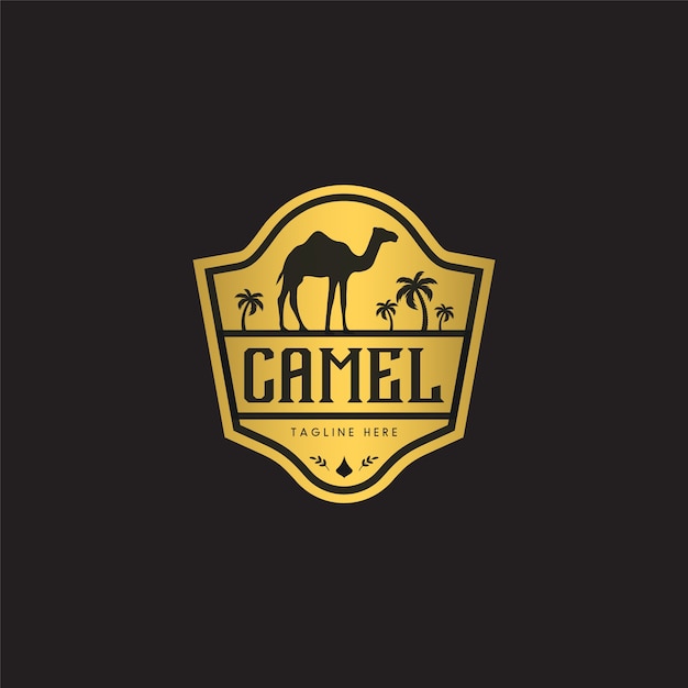 Gouden kameel badge Vector