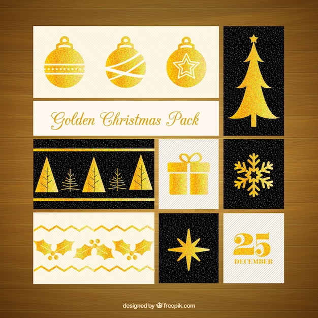 Gouden kerst ornamenten