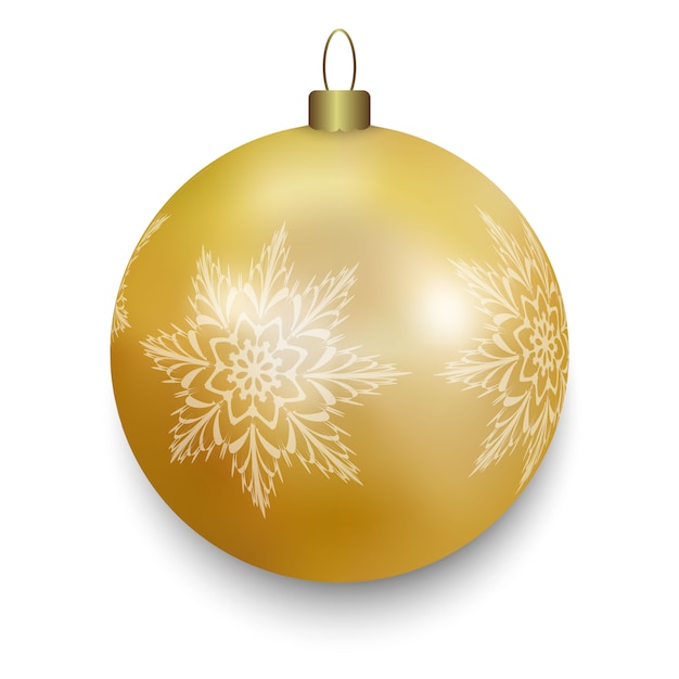 Gouden kerstbal geïsoleerd