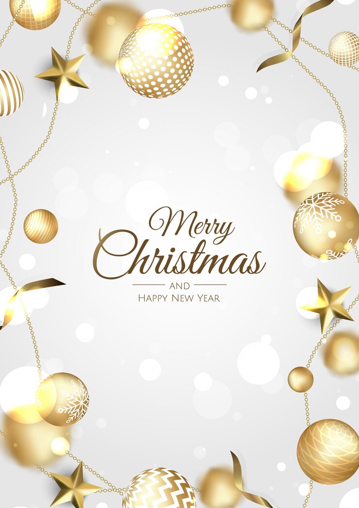 Vector gouden kerstballen wenskaart