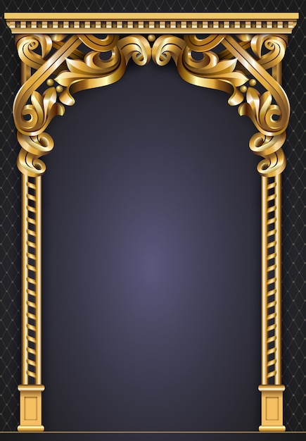 Gouden klassiek rococo barok frame.