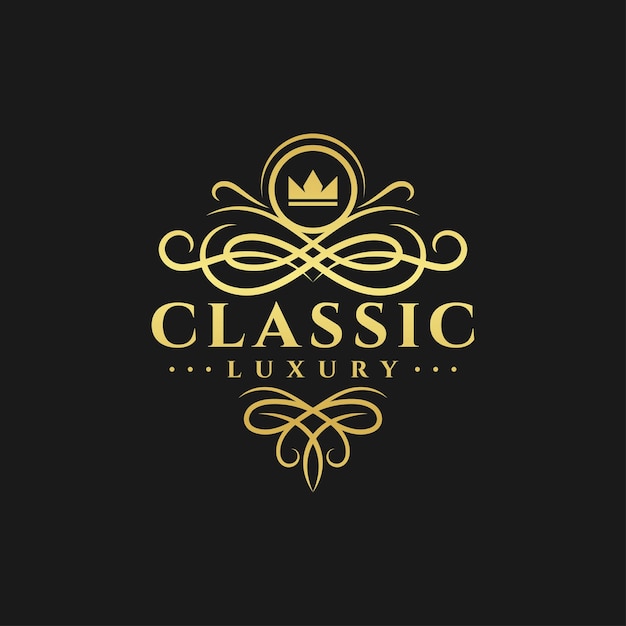 Gouden klassieke luxe elegante logo sjabloon