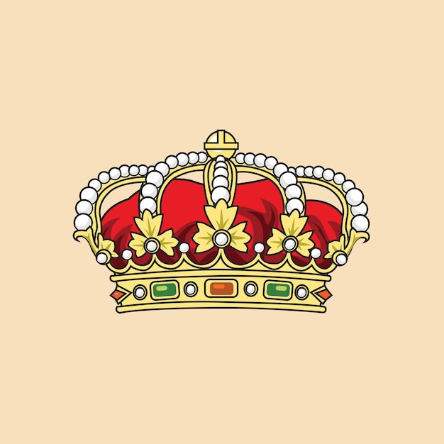 Gouden koninklijke kroon met diamanten vector illustratie