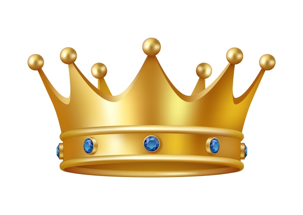 Gouden koninklijke sieraden teken van koning koningin prinses