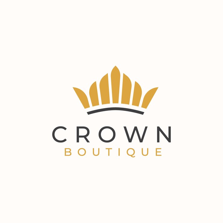 Gouden kroon Logo sjabloon.
