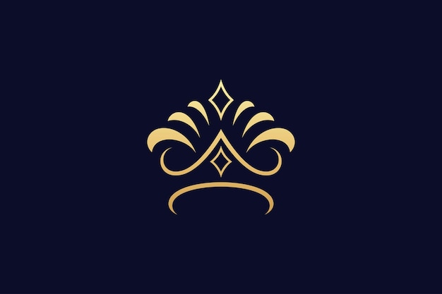 Gouden kroon luxe logo-ontwerp