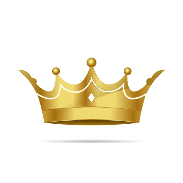 Gouden kroon met gradiënt mesh vector illustratie